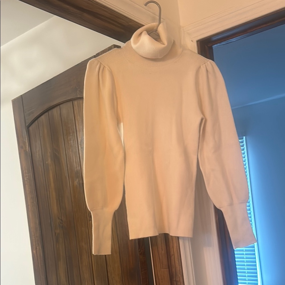Ann Taylor Cream Turtleneck Sweater